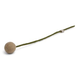 Fleur boule sur tige beige – en laine – Gry and Sif