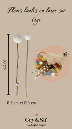 Composez votre bouquet - Gry and Sif - infos boule tige