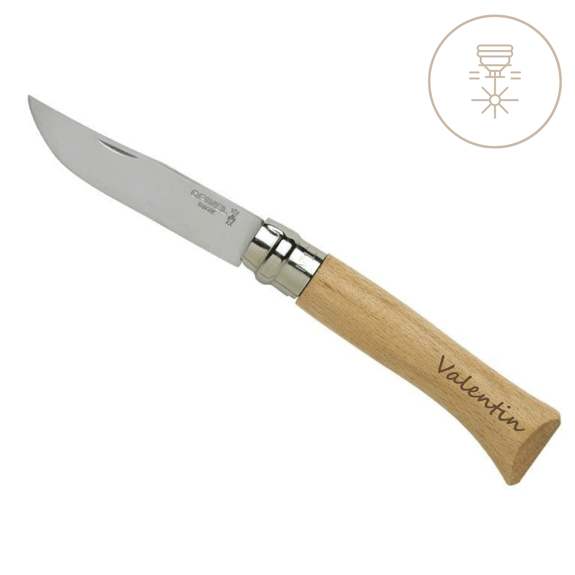 Couteau Opinel prénom gravé Couteau OPINEL personnalisable prénom ou initiales