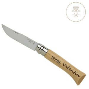 Couteau OPINEL N°10 en inox bois clair personnalisable