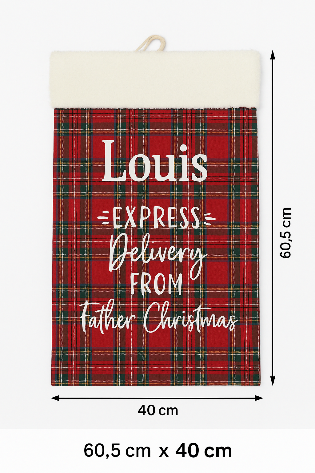 Hotte père noël écossais