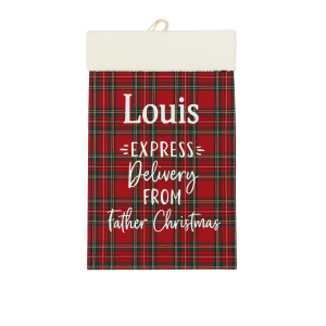 Hotte du père noël à personnaliser motifi écossais