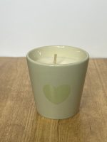 Bougie beige coeur beige