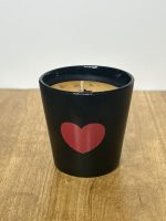 Bougie coeur bois gravé