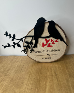 Rondin de bois saint valentin