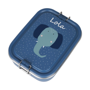 Boite goûter éléphant personnalisée enfant pour école ou crèche