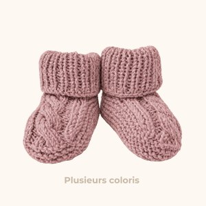 Plusieurs coloris chaussons en laine pour bébé tricoté à la main